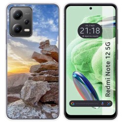 Funda Silicona compatible con Xiaomi Redmi Note 12 5G diseño Sunset Dibujos