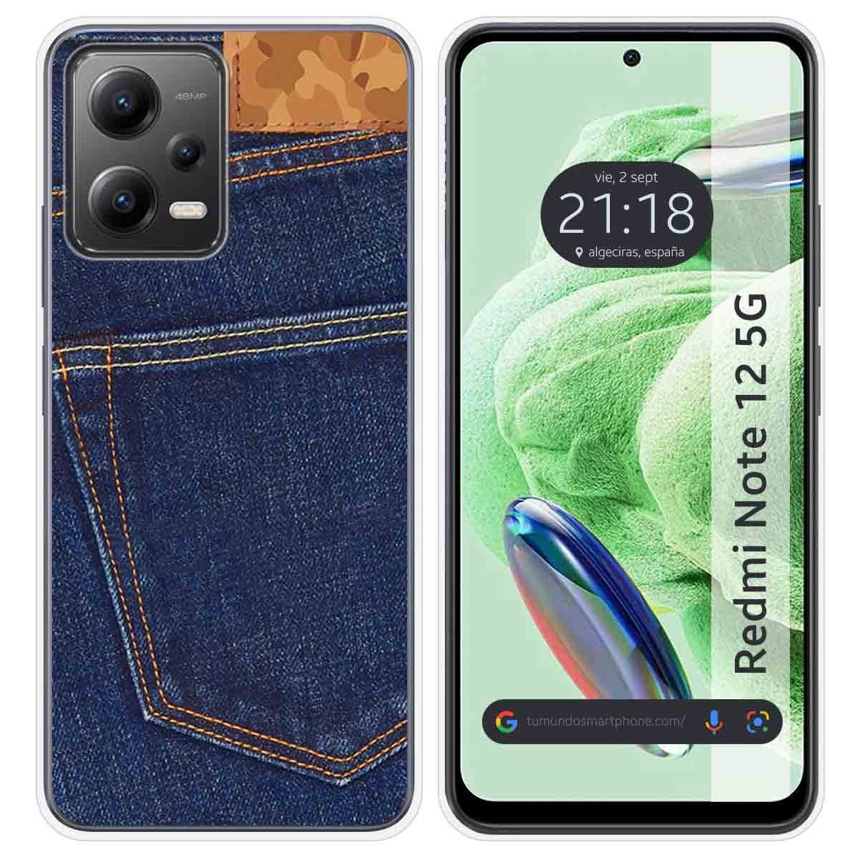 Funda Silicona compatible con Xiaomi Redmi Note 12 5G diseño Vaquero Dibujos