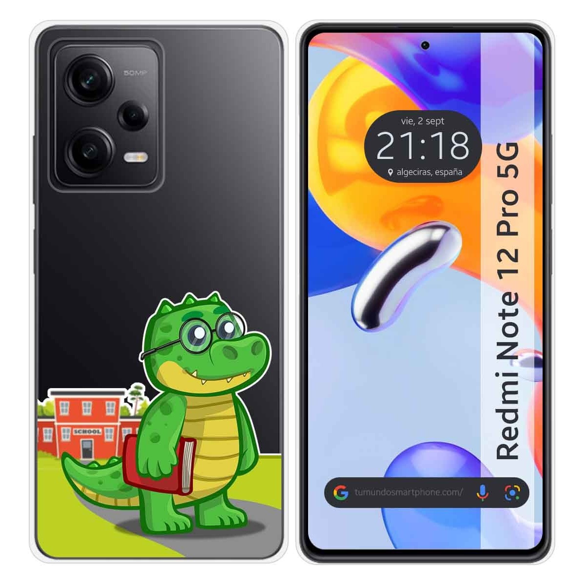 Funda Silicona Transparente compatible con Xiaomi Redmi Note 12 Pro 5G diseño Coco Dibujos