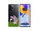 Funda Silicona Transparente compatible con Xiaomi Redmi Note 12 Pro 5G diseño Conejo Dibujos