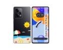 Funda Silicona Transparente compatible con Xiaomi Redmi Note 12 Pro 5G diseño Playa Dibujos