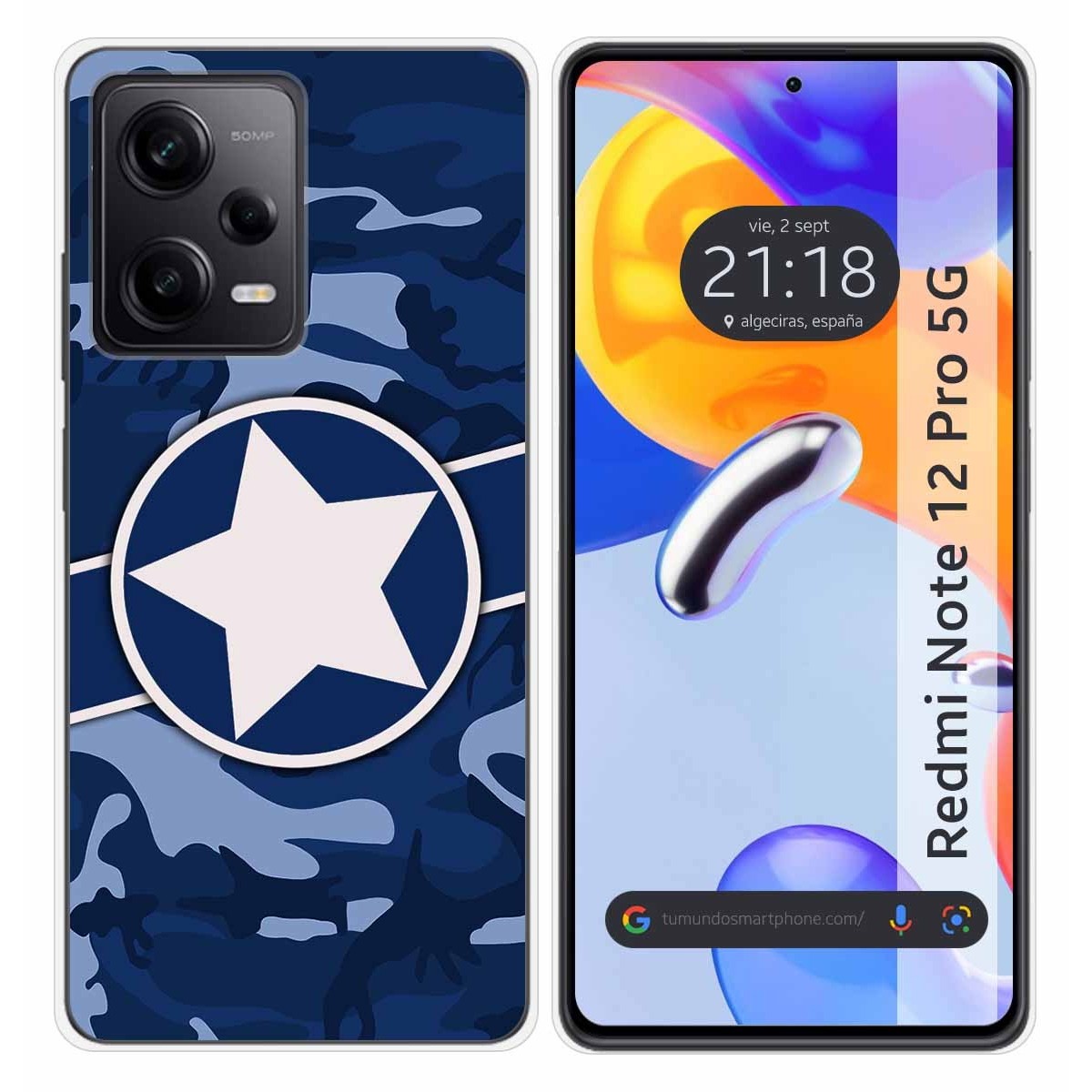 Funda Silicona compatible con Xiaomi Redmi Note 12 Pro 5G diseño Camuflaje 03 Dibujos