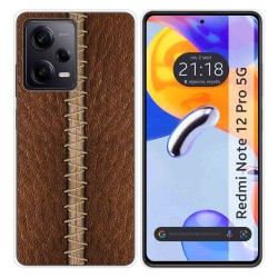 Funda Silicona compatible con Xiaomi Redmi Note 12 Pro 5G diseño Cuero 01 Dibujos