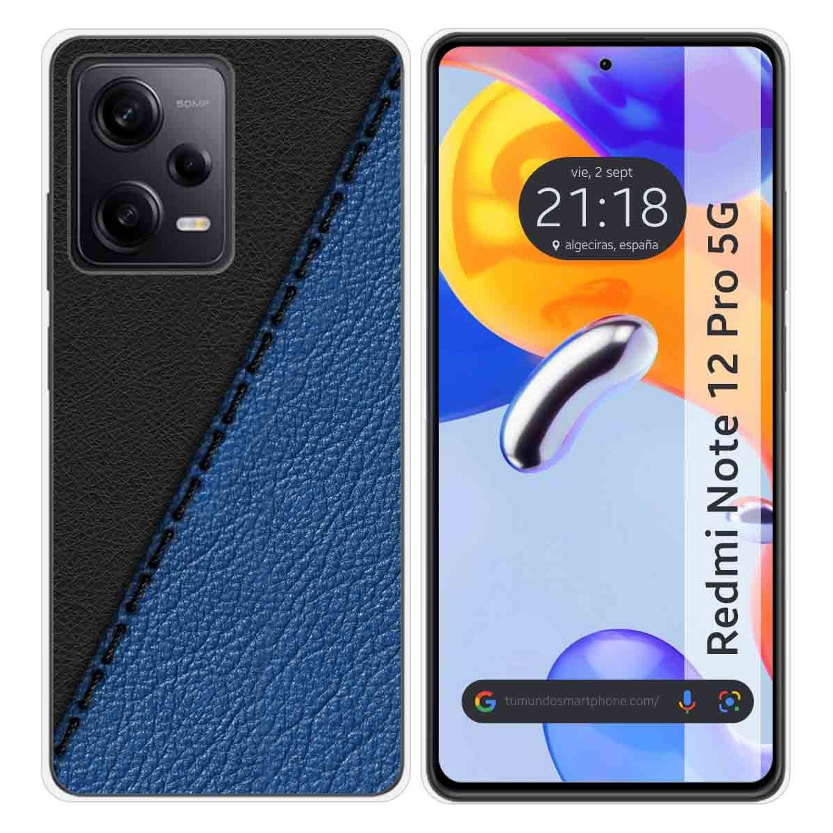 Funda Silicona compatible con Xiaomi Redmi Note 12 Pro 5G diseño Cuero 02 Dibujos