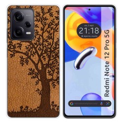 Funda Silicona compatible con Xiaomi Redmi Note 12 Pro 5G diseño Cuero 03 Dibujos