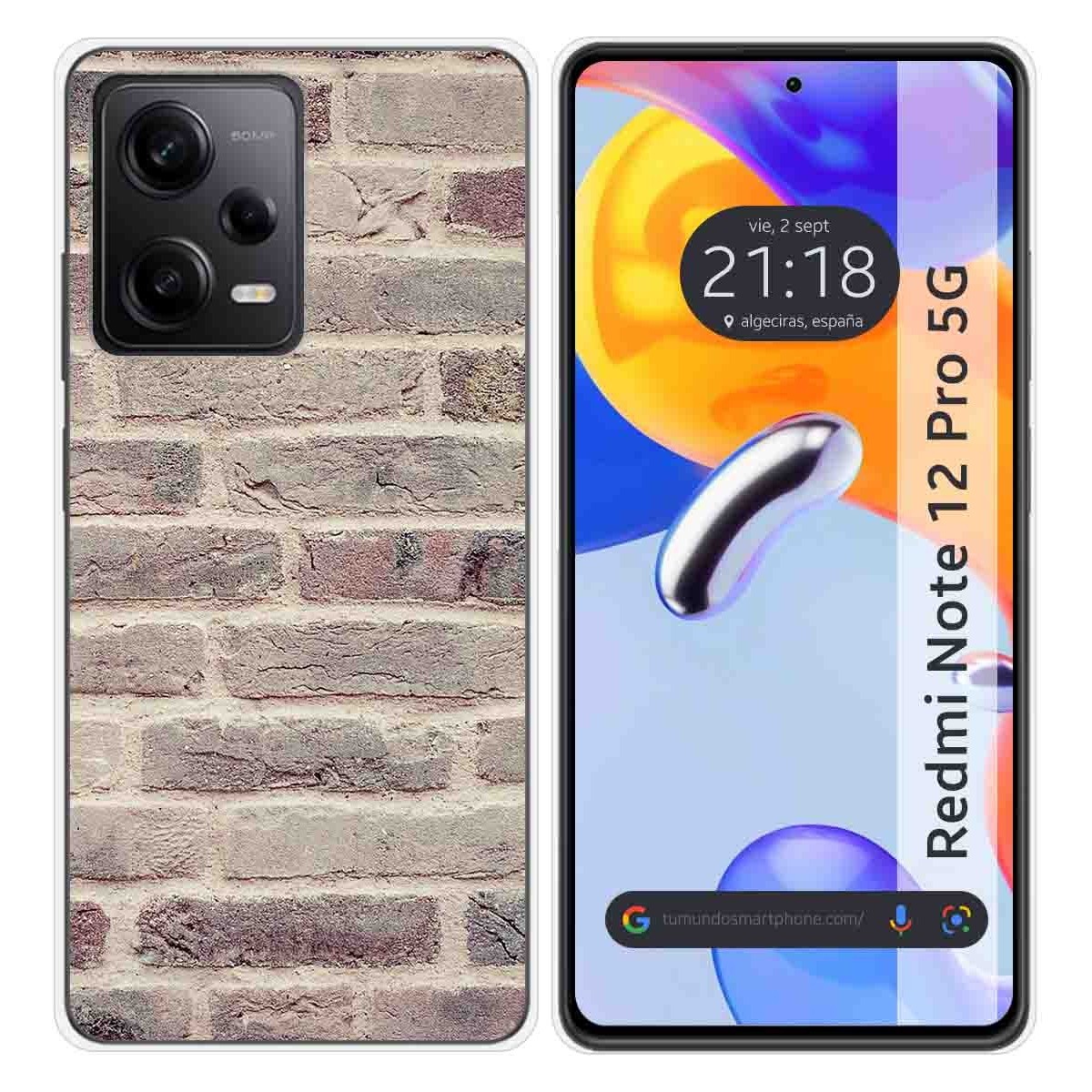 Funda Silicona compatible con Xiaomi Redmi Note 12 Pro 5G diseño Ladrillo 01 Dibujos