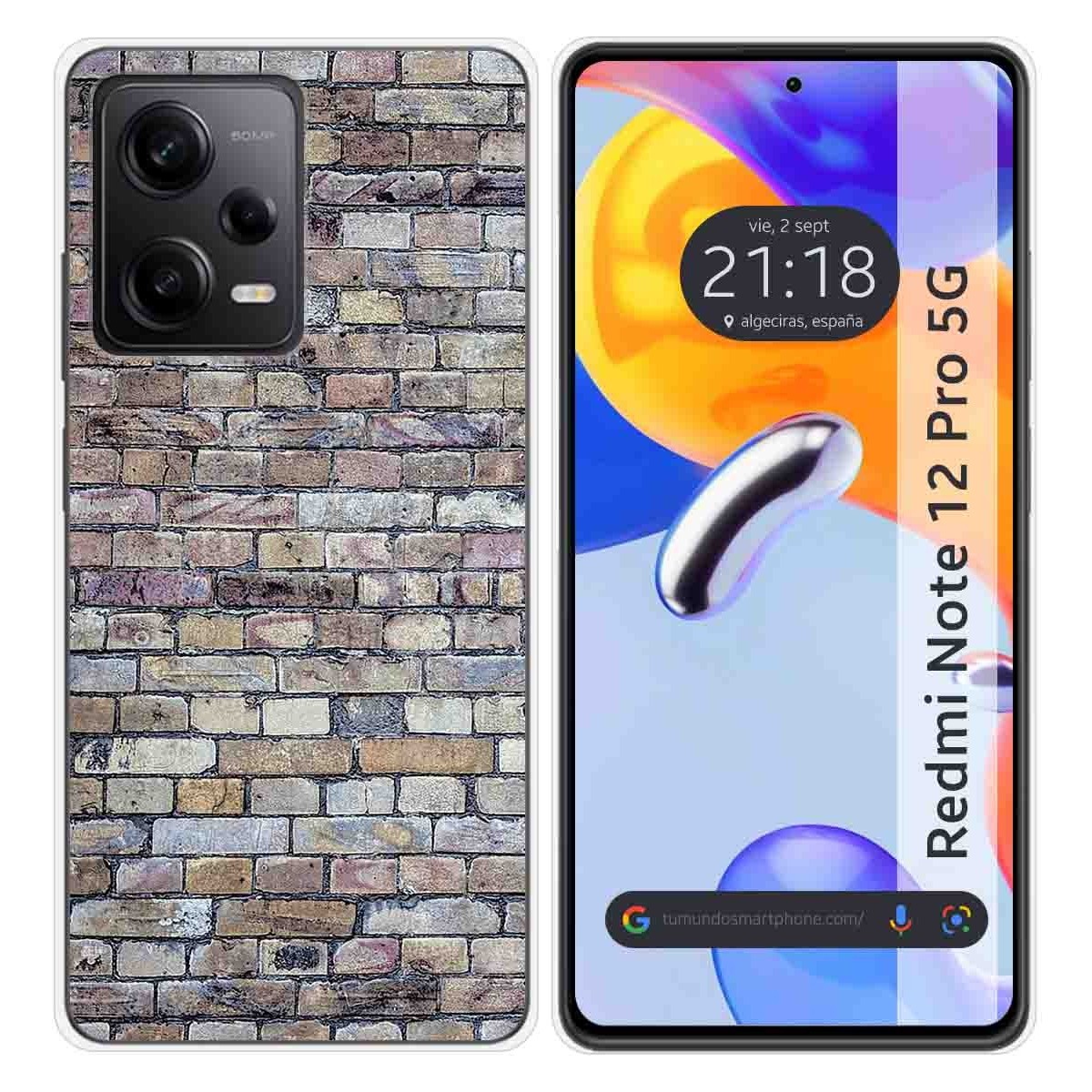 Funda Silicona compatible con Xiaomi Redmi Note 12 Pro 5G diseño Ladrillo 02 Dibujos
