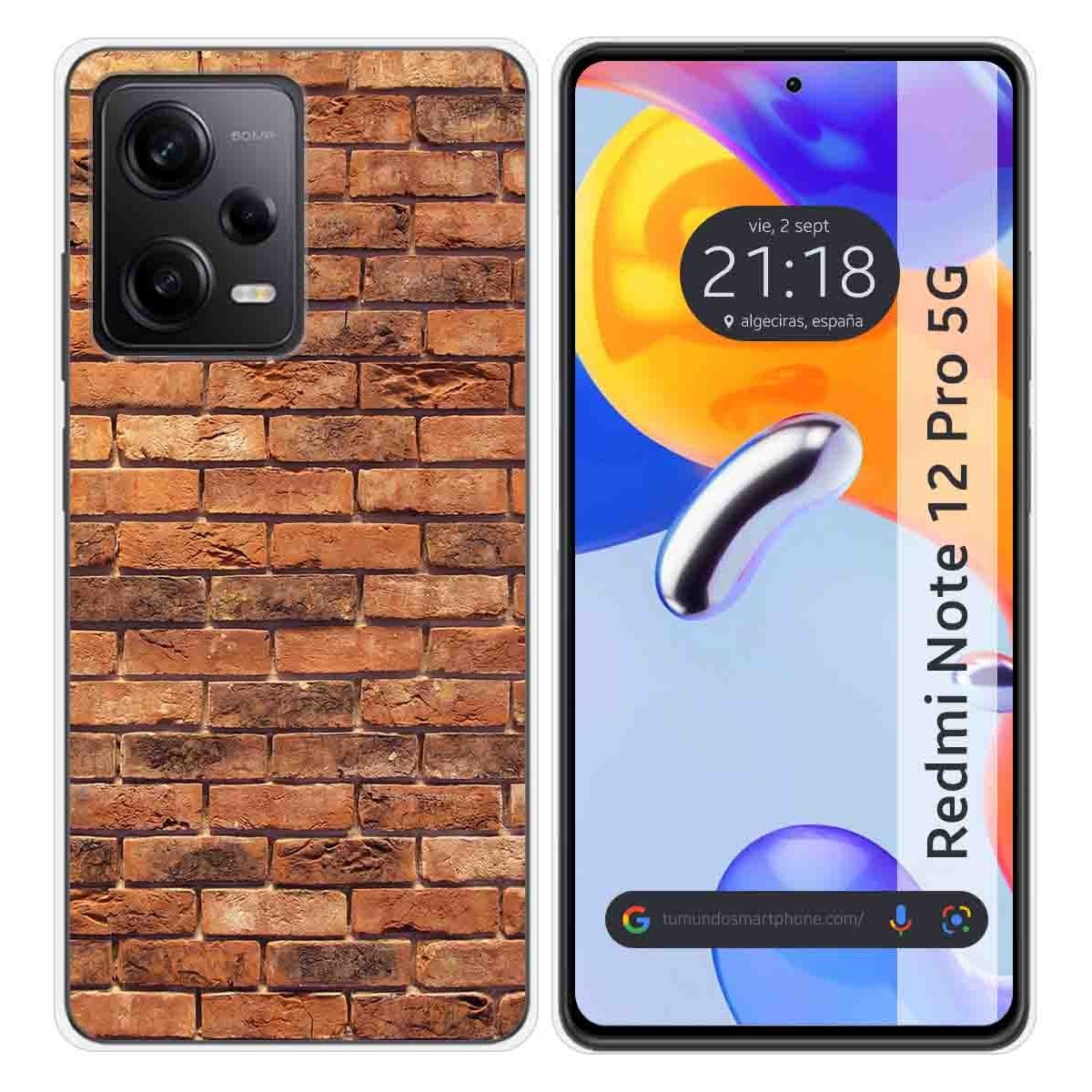 Funda Silicona compatible con Xiaomi Redmi Note 12 Pro 5G diseño Ladrillo 04 Dibujos
