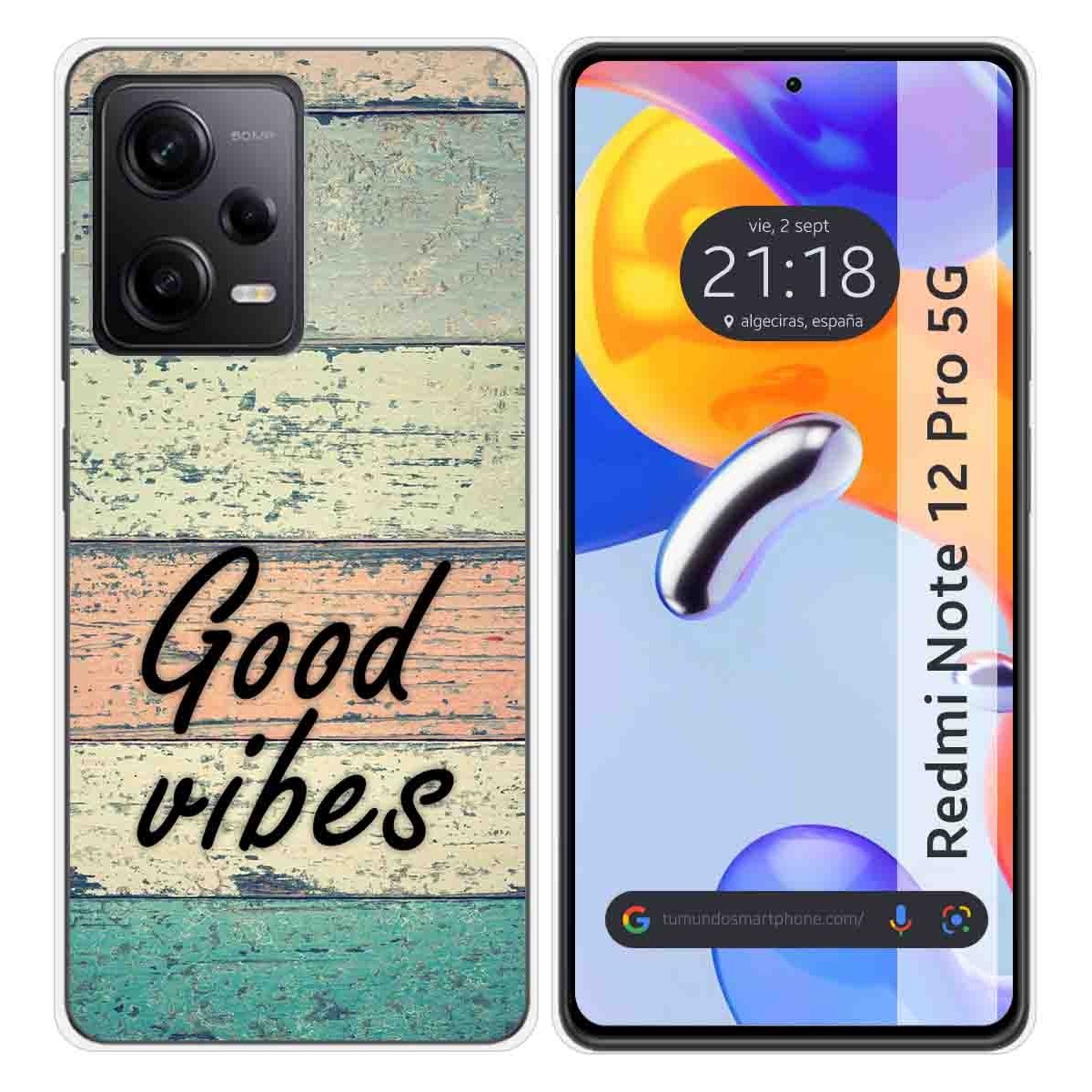 Funda Silicona compatible con Xiaomi Redmi Note 12 Pro 5G diseño Madera 01 Dibujos