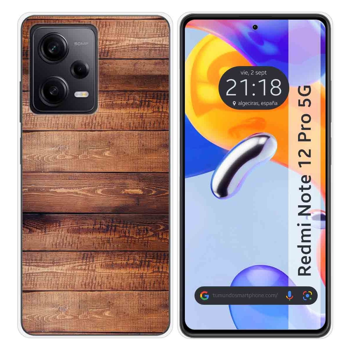 Funda Silicona compatible con Xiaomi Redmi Note 12 Pro 5G diseño Madera 02 Dibujos