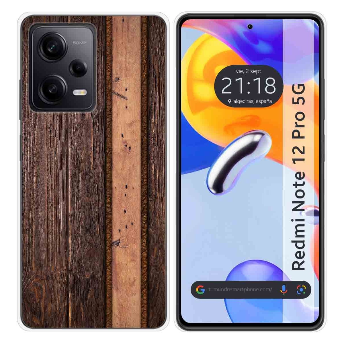 Funda Silicona compatible con Xiaomi Redmi Note 12 Pro 5G diseño Madera 05 Dibujos