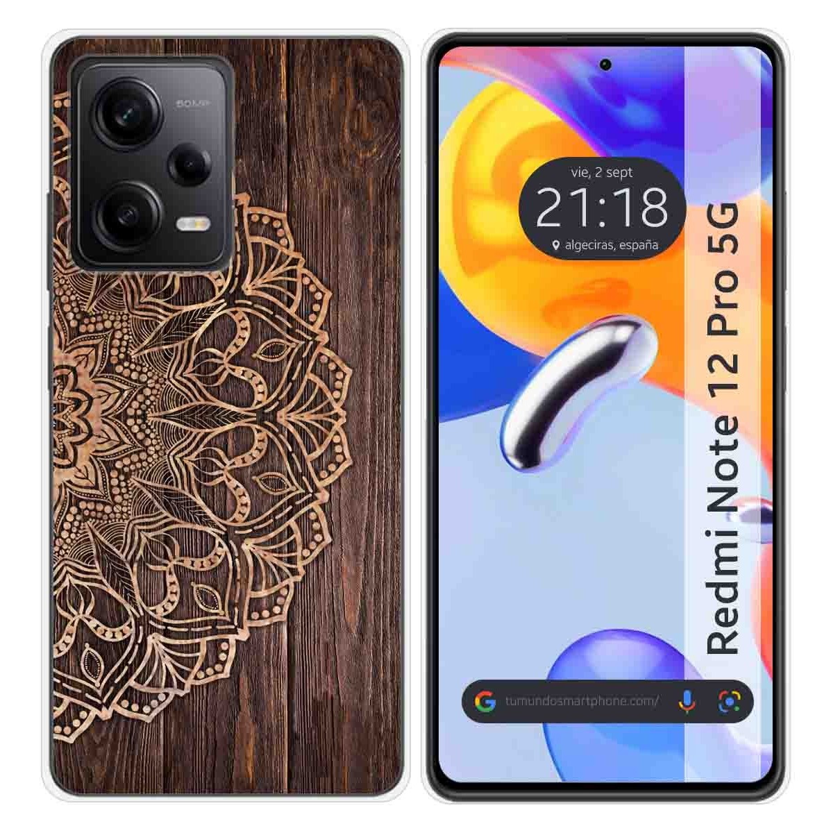 Funda Silicona compatible con Xiaomi Redmi Note 12 Pro 5G diseño Madera 06 Dibujos