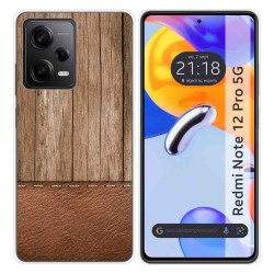 Funda Silicona compatible con Xiaomi Redmi Note 12 Pro 5G diseño Madera 09 Dibujos