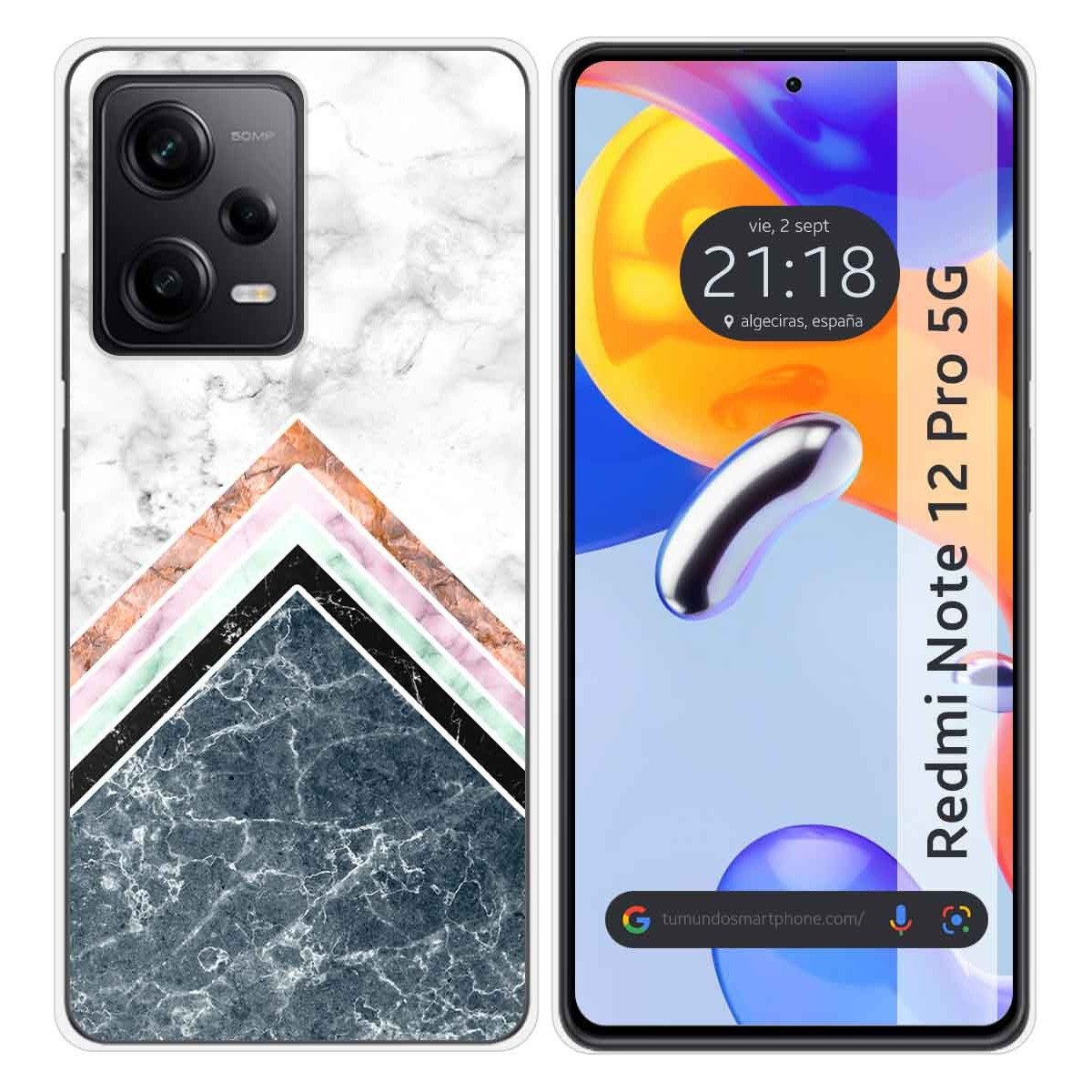 Funda Silicona compatible con Xiaomi Redmi Note 12 Pro 5G diseño Mármol 05 Dibujos