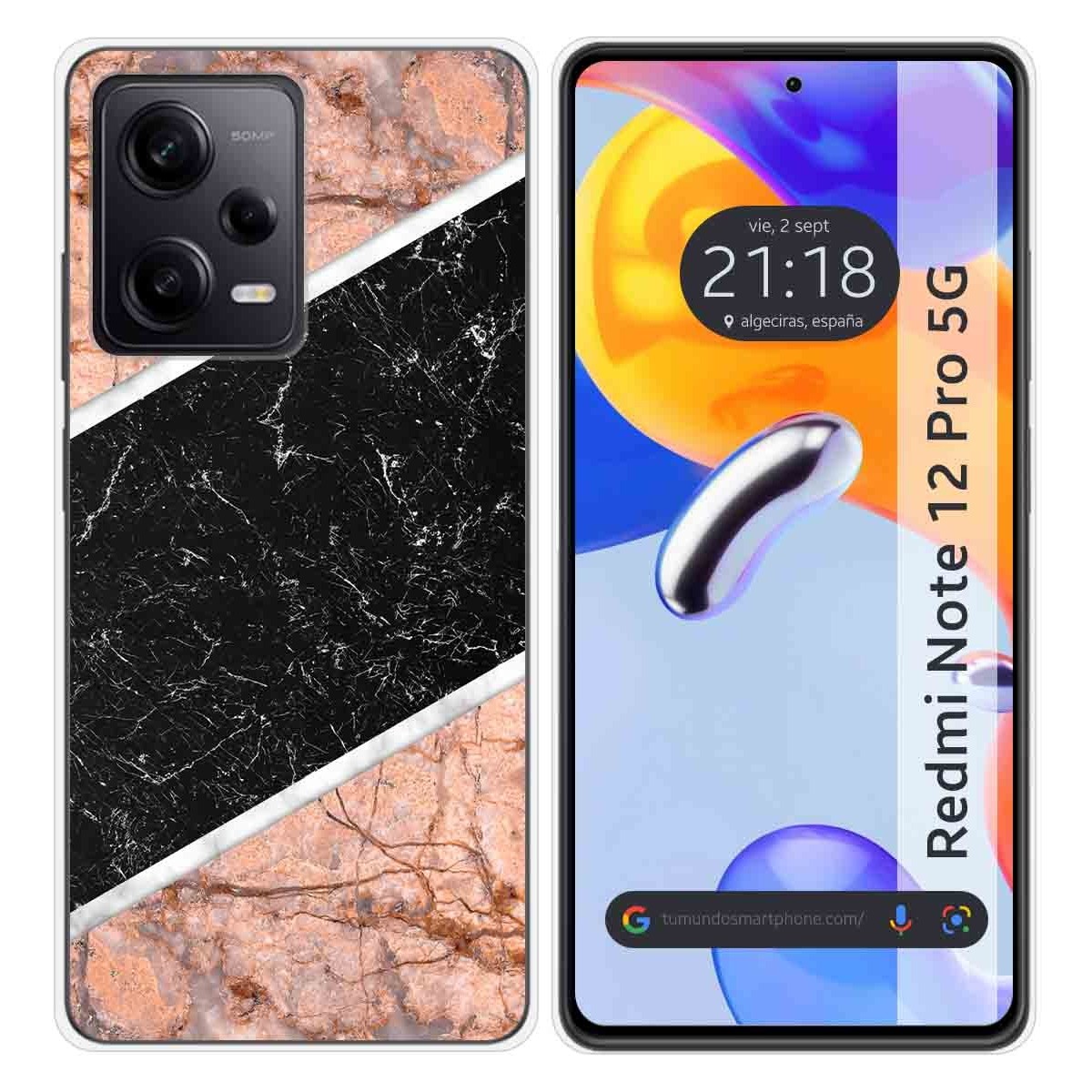 Funda Silicona compatible con Xiaomi Redmi Note 12 Pro 5G diseño Mármol 07 Dibujos