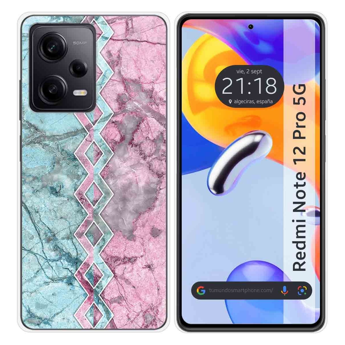 Funda Silicona compatible con Xiaomi Redmi Note 12 Pro 5G diseño Mármol 08 Dibujos