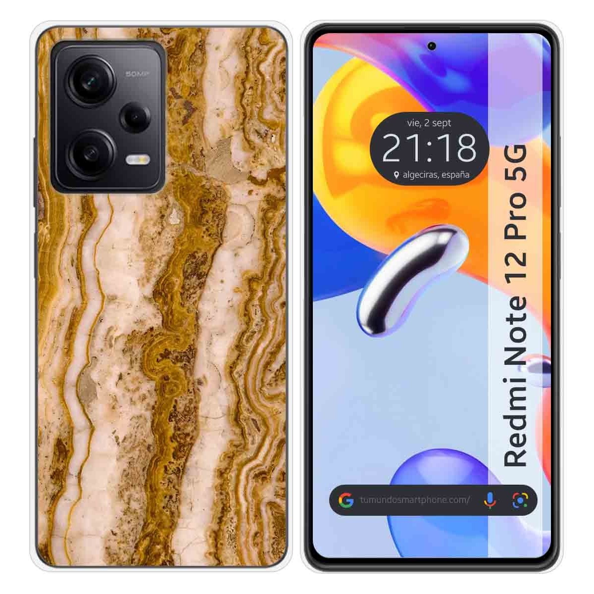 Funda Silicona compatible con Xiaomi Redmi Note 12 Pro 5G diseño Mármol 10 Dibujos