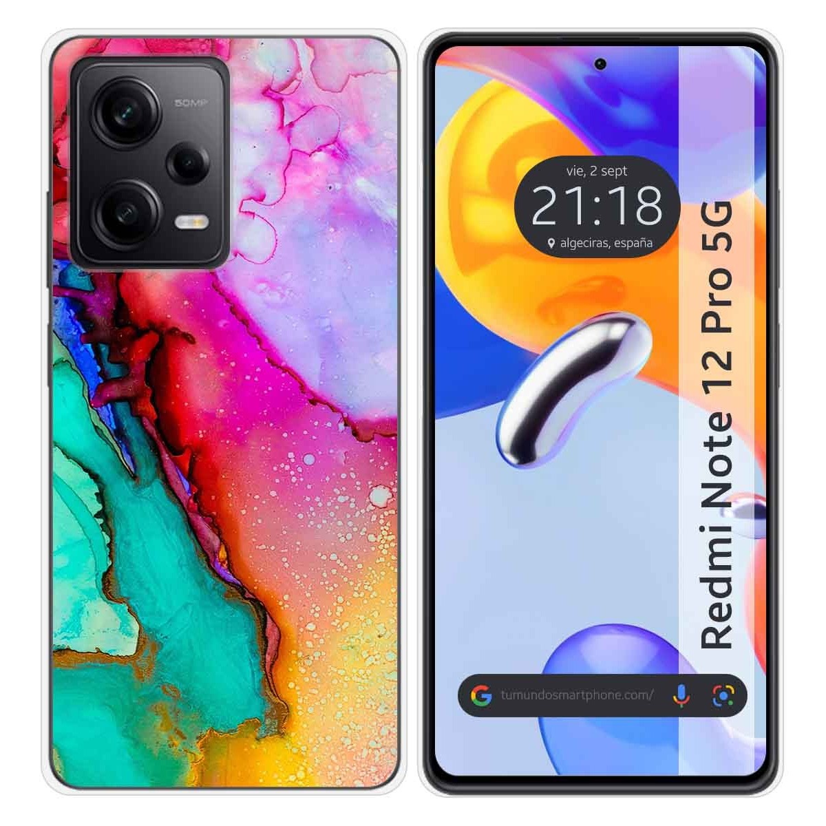 Funda Silicona compatible con Xiaomi Redmi Note 12 Pro 5G diseño Mármol 15 Dibujos