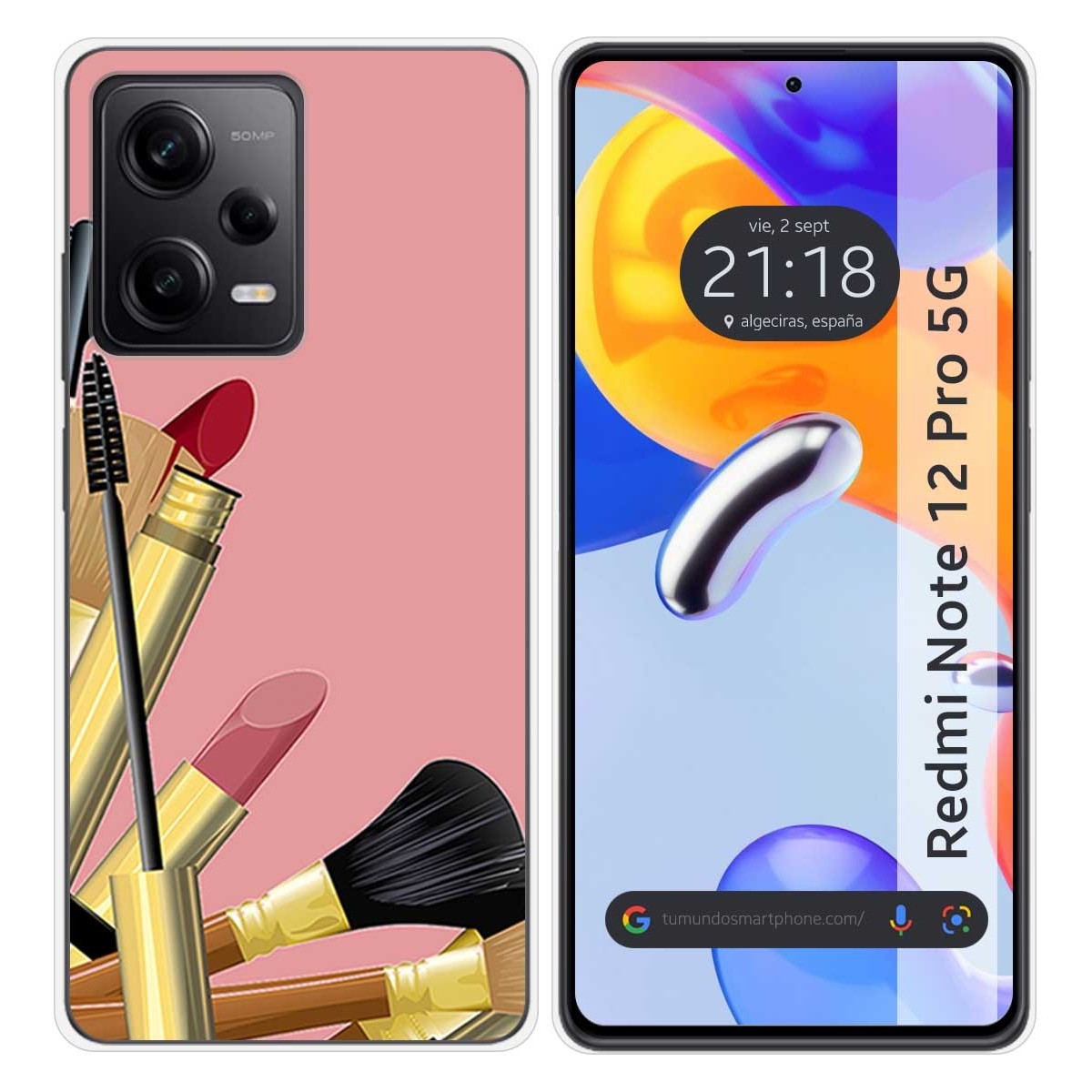 Funda Silicona compatible con Xiaomi Redmi Note 12 Pro 5G diseño Brochas Dibujos