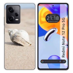 Funda Silicona compatible con Xiaomi Redmi Note 12 Pro 5G diseño Concha Dibujos