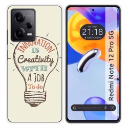 Funda Silicona compatible con Xiaomi Redmi Note 12 Pro 5G diseño Creativity Dibujos