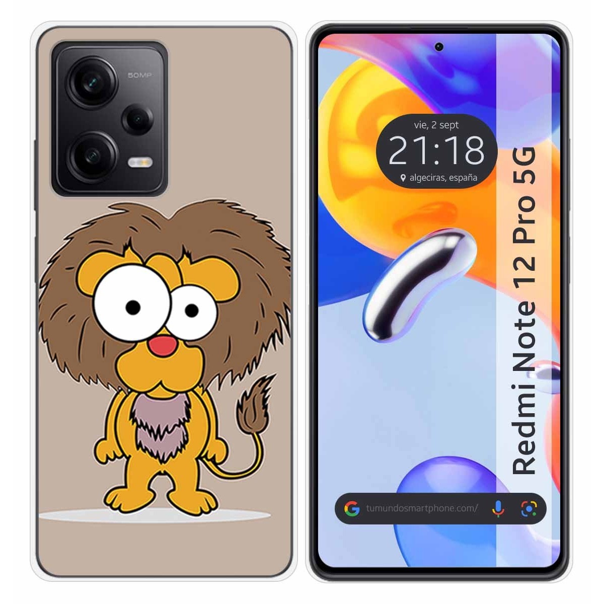 Funda Silicona compatible con Xiaomi Redmi Note 12 Pro 5G diseño Leon Dibujos