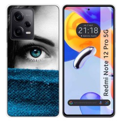 Funda Silicona compatible con Xiaomi Redmi Note 12 Pro 5G diseño Ojo Dibujos