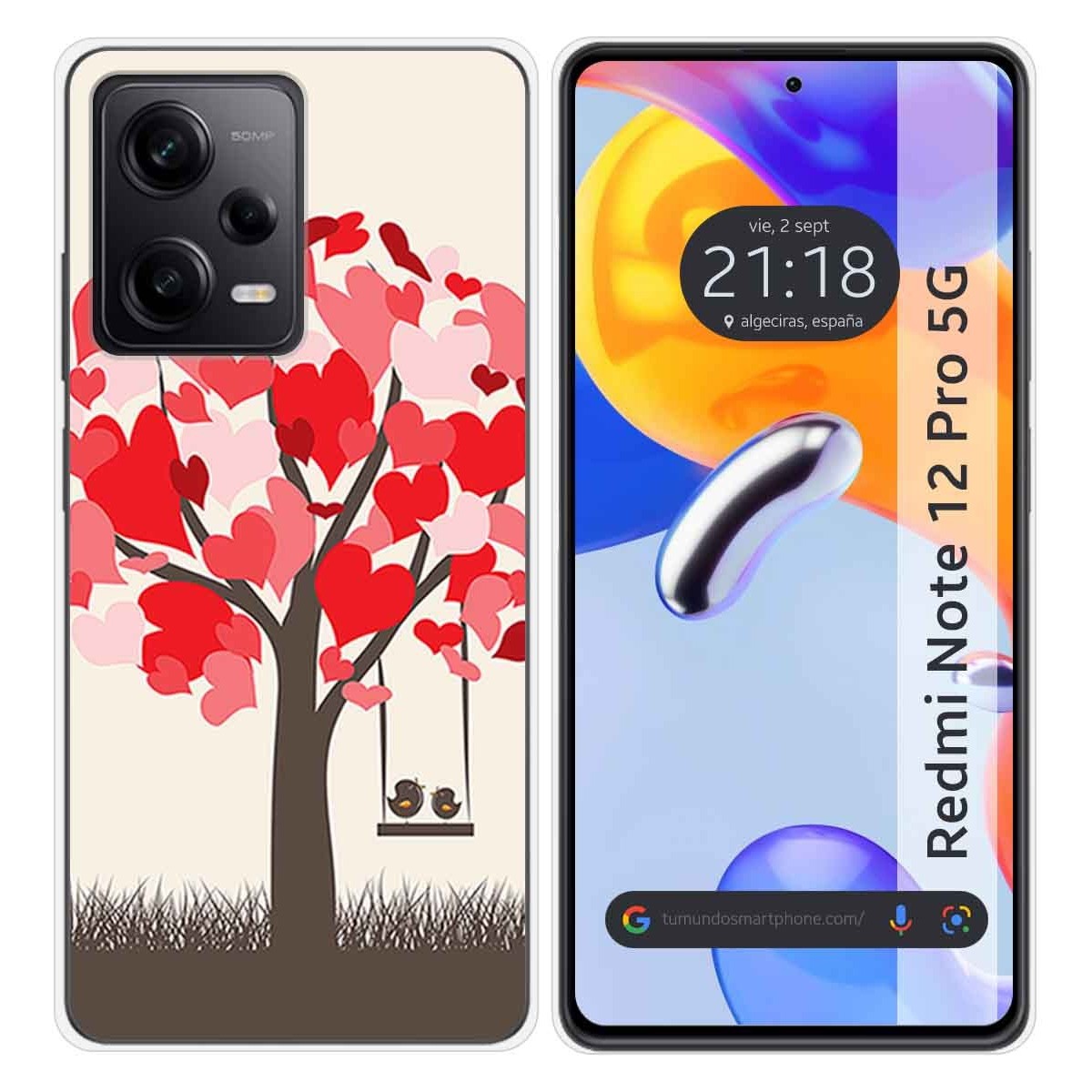 Funda Silicona compatible con Xiaomi Redmi Note 12 Pro 5G diseño Pajaritos Dibujos