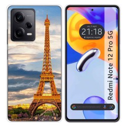 Funda Silicona compatible con Xiaomi Redmi Note 12 Pro 5G diseño Paris Dibujos