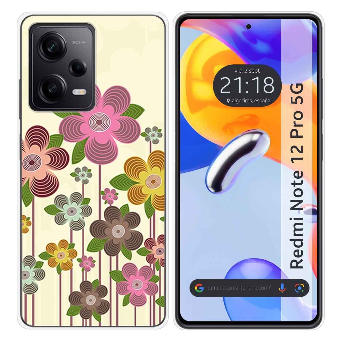Funda Silicona compatible con Xiaomi Redmi Note 12 Pro 5G diseño Primavera En Flor Dibujos