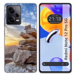Funda Silicona compatible con Xiaomi Redmi Note 12 Pro 5G diseño Sunset Dibujos