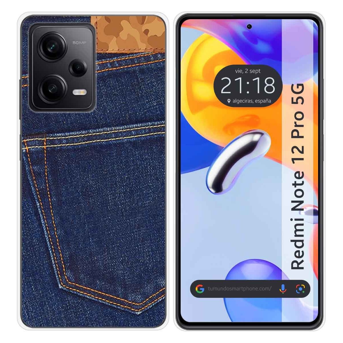 Funda Silicona compatible con Xiaomi Redmi Note 12 Pro 5G diseño Vaquero Dibujos