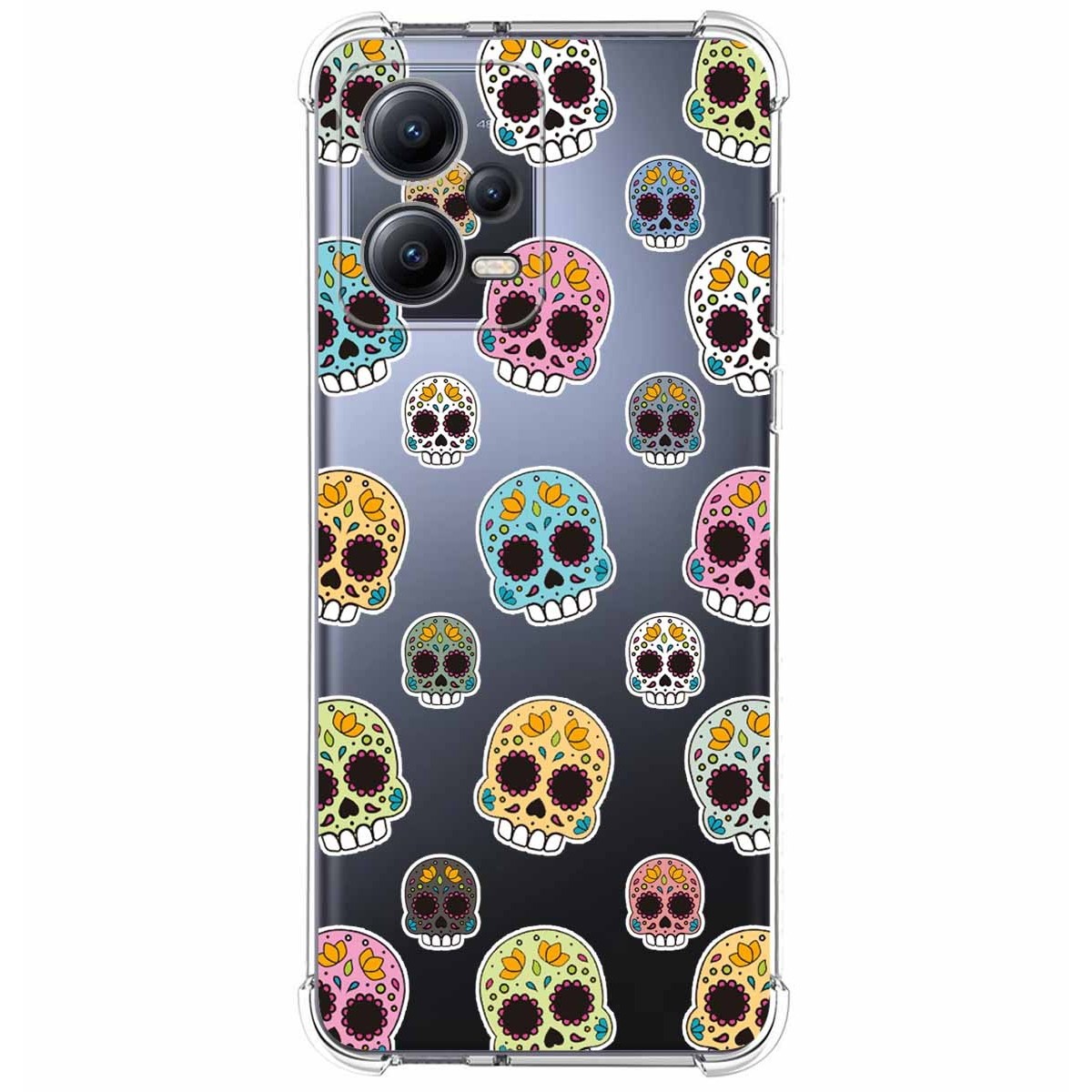 Funda Silicona Antigolpes compatible con Xiaomi Redmi Note 12 5G diseño Catrina Dibujos
