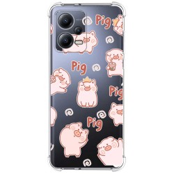 Funda Silicona Antigolpes compatible con Xiaomi Redmi Note 12 5G diseño Cerdos Dibujos