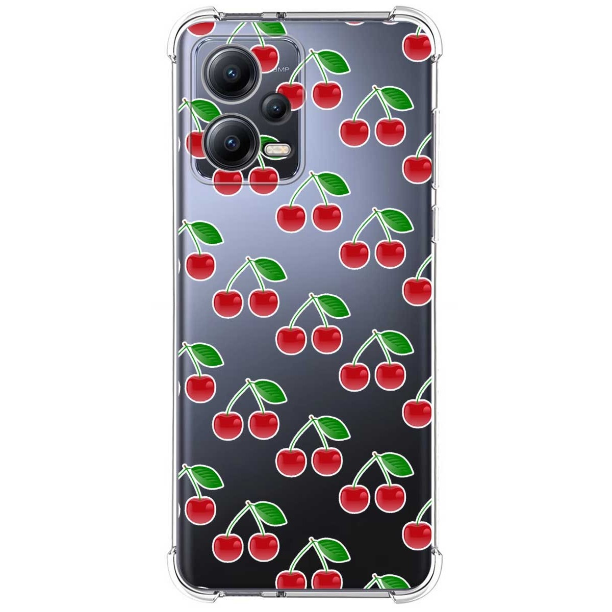 Funda Silicona Antigolpes compatible con Xiaomi Redmi Note 12 5G diseño Cerezas Dibujos