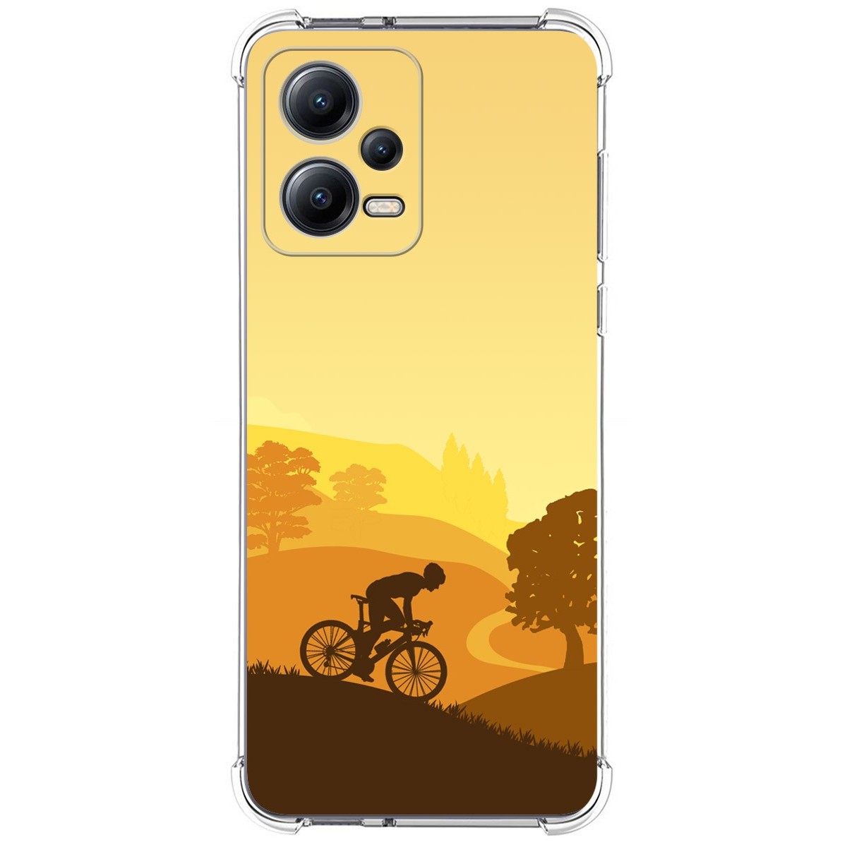 Funda Silicona Antigolpes compatible con Xiaomi Redmi Note 12 5G diseño Ciclista Dibujos