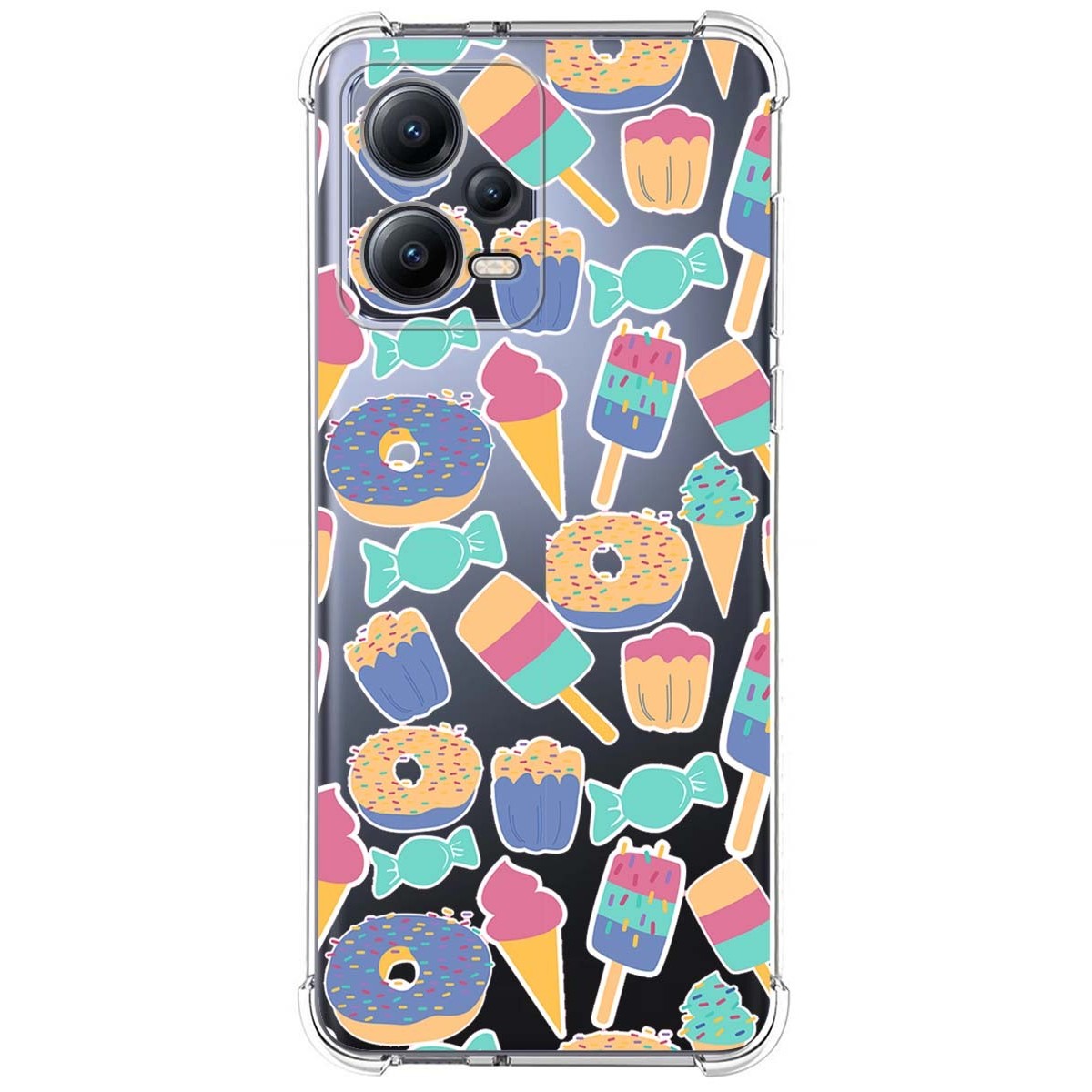 Funda Silicona Antigolpes compatible con Xiaomi Redmi Note 12 5G diseño Dulces 02 Dibujos