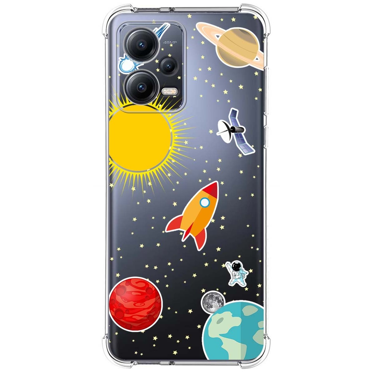 Funda Silicona Antigolpes compatible con Xiaomi Redmi Note 12 5G diseño Espacio Dibujos