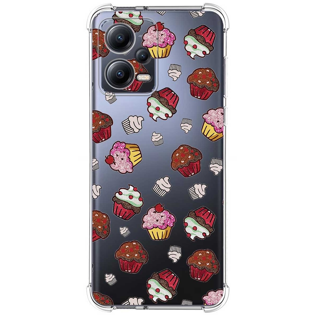 Funda Silicona Antigolpes compatible con Xiaomi Redmi Note 12 5G diseño Muffins Dibujos