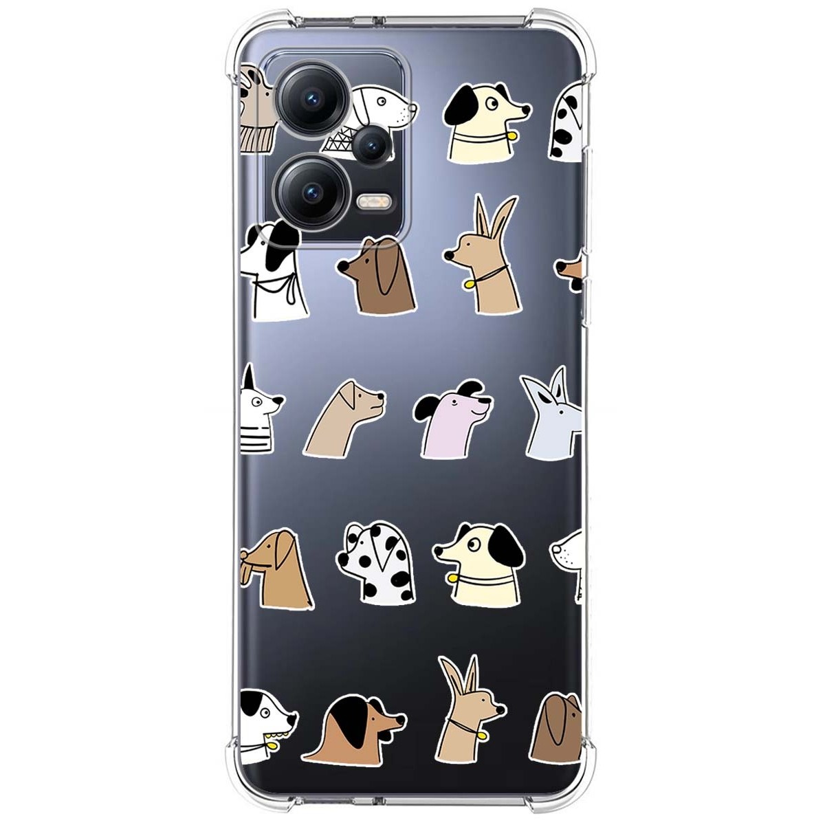 Funda Silicona Antigolpes compatible con Xiaomi Redmi Note 12 5G diseño Perros Dibujos