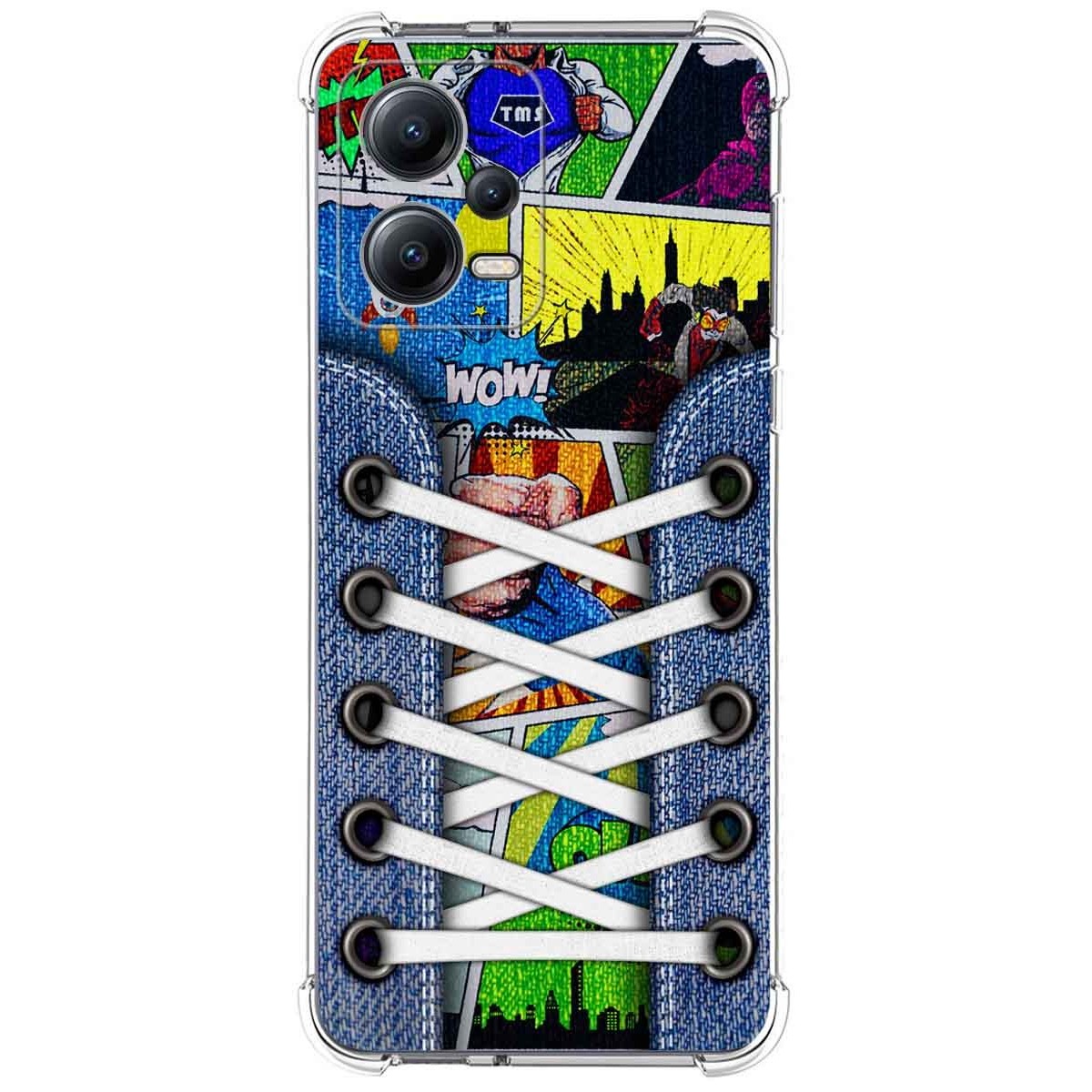 Funda Silicona Antigolpes compatible con Xiaomi Redmi Note 12 5G diseño Zapatillas 14 Dibujos