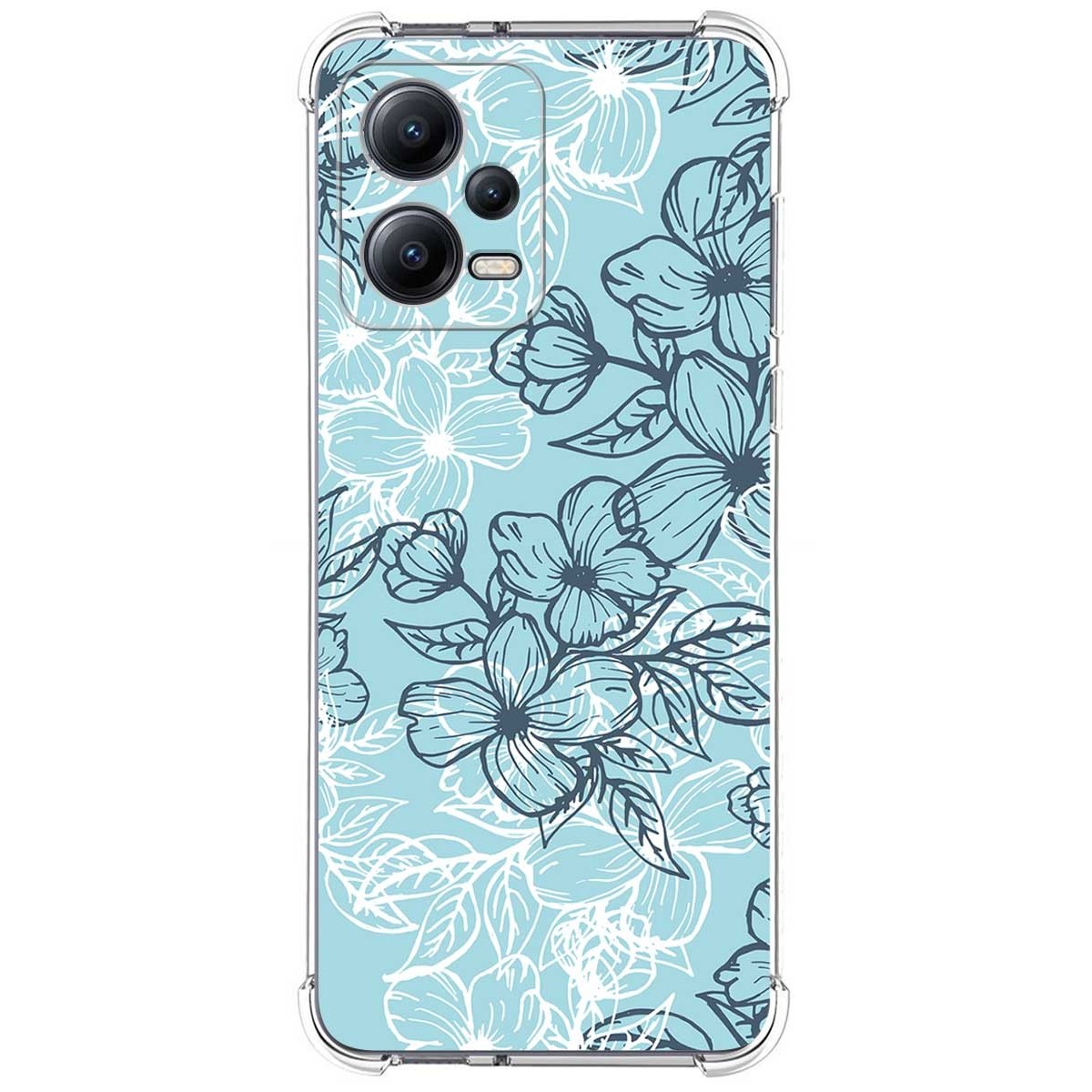 Funda Silicona Antigolpes compatible con Xiaomi Redmi Note 12 5G diseño Flores 03 Dibujos