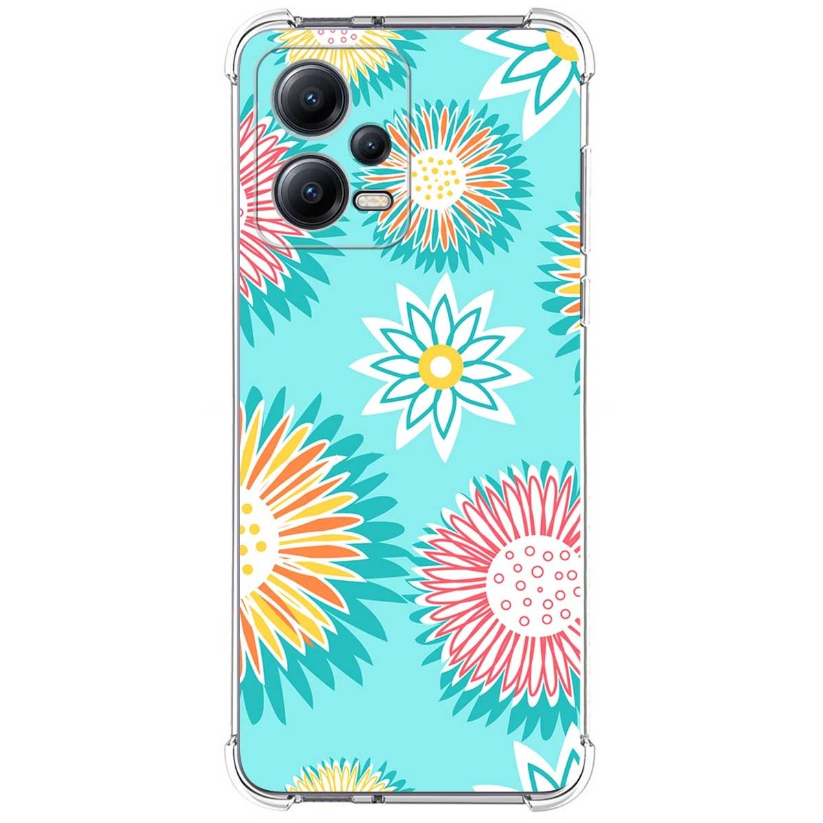 Funda Silicona Antigolpes compatible con Xiaomi Redmi Note 12 5G diseño Flores 05 Dibujos