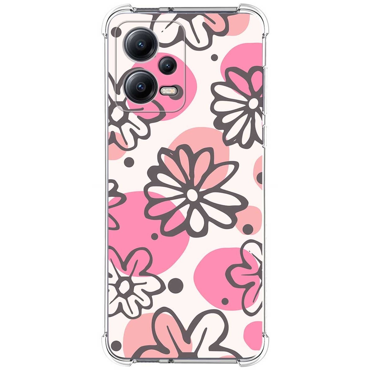 Funda Silicona Antigolpes compatible con Xiaomi Redmi Note 12 5G diseño Flores 09 Dibujos
