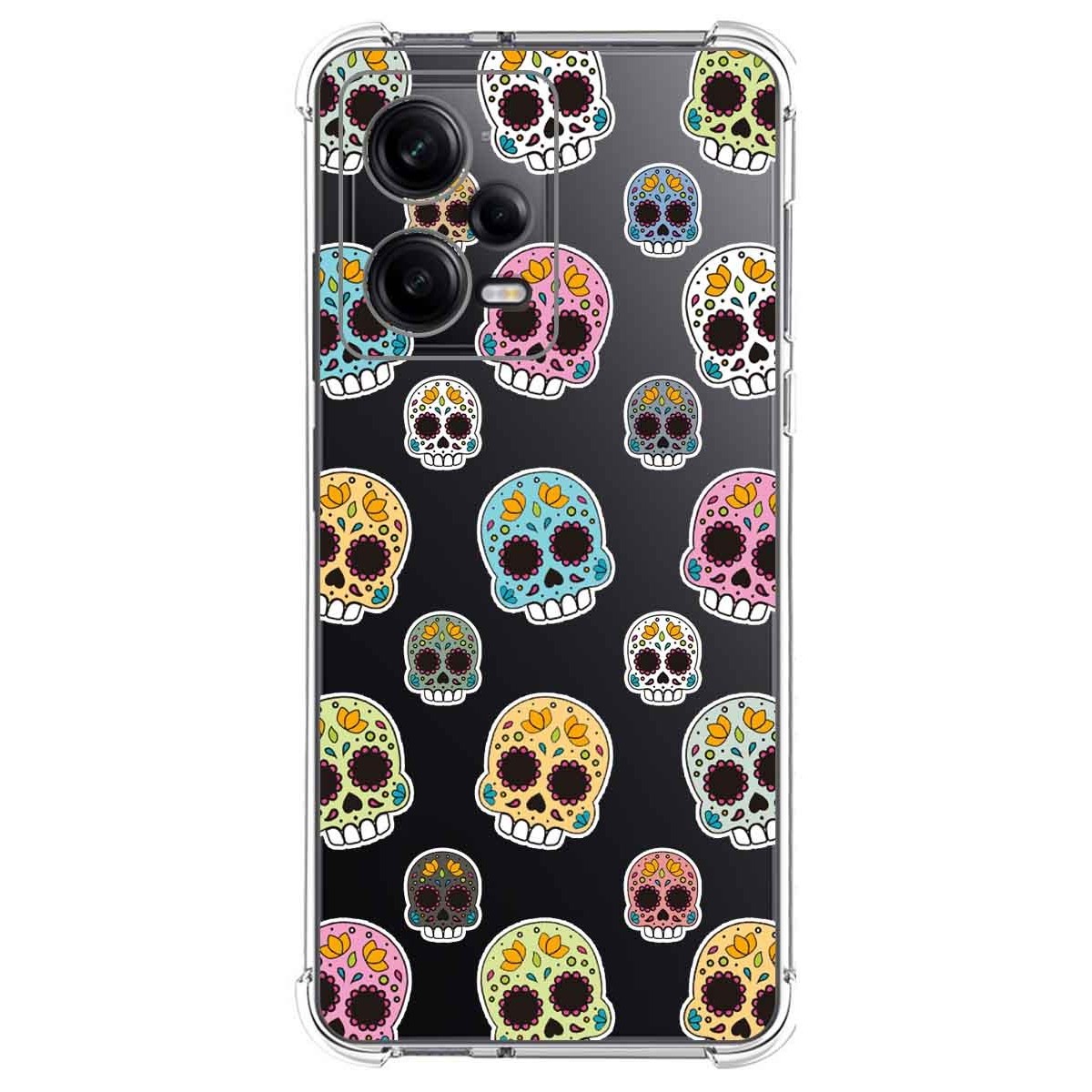 Funda Silicona Antigolpes compatible con Xiaomi Redmi Note 12 Pro 5G diseño Catrina Dibujos