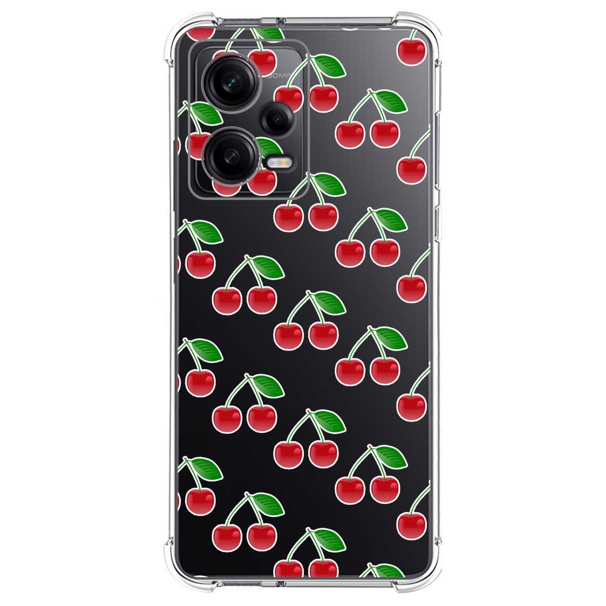 Funda Silicona Antigolpes compatible con Xiaomi Redmi Note 12 Pro 5G diseño Cerezas Dibujos