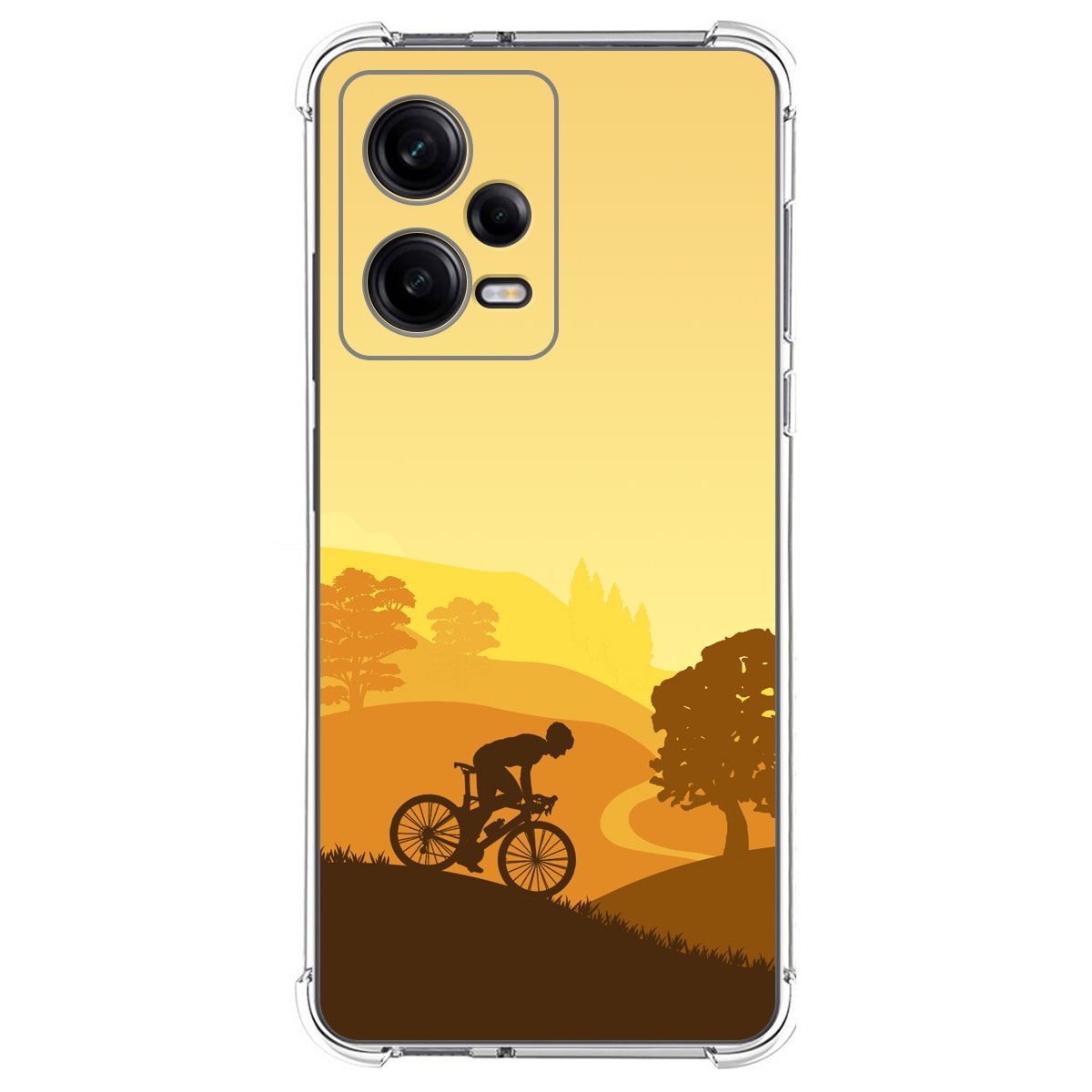 Funda Silicona Antigolpes compatible con Xiaomi Redmi Note 12 Pro 5G diseño Ciclista Dibujos