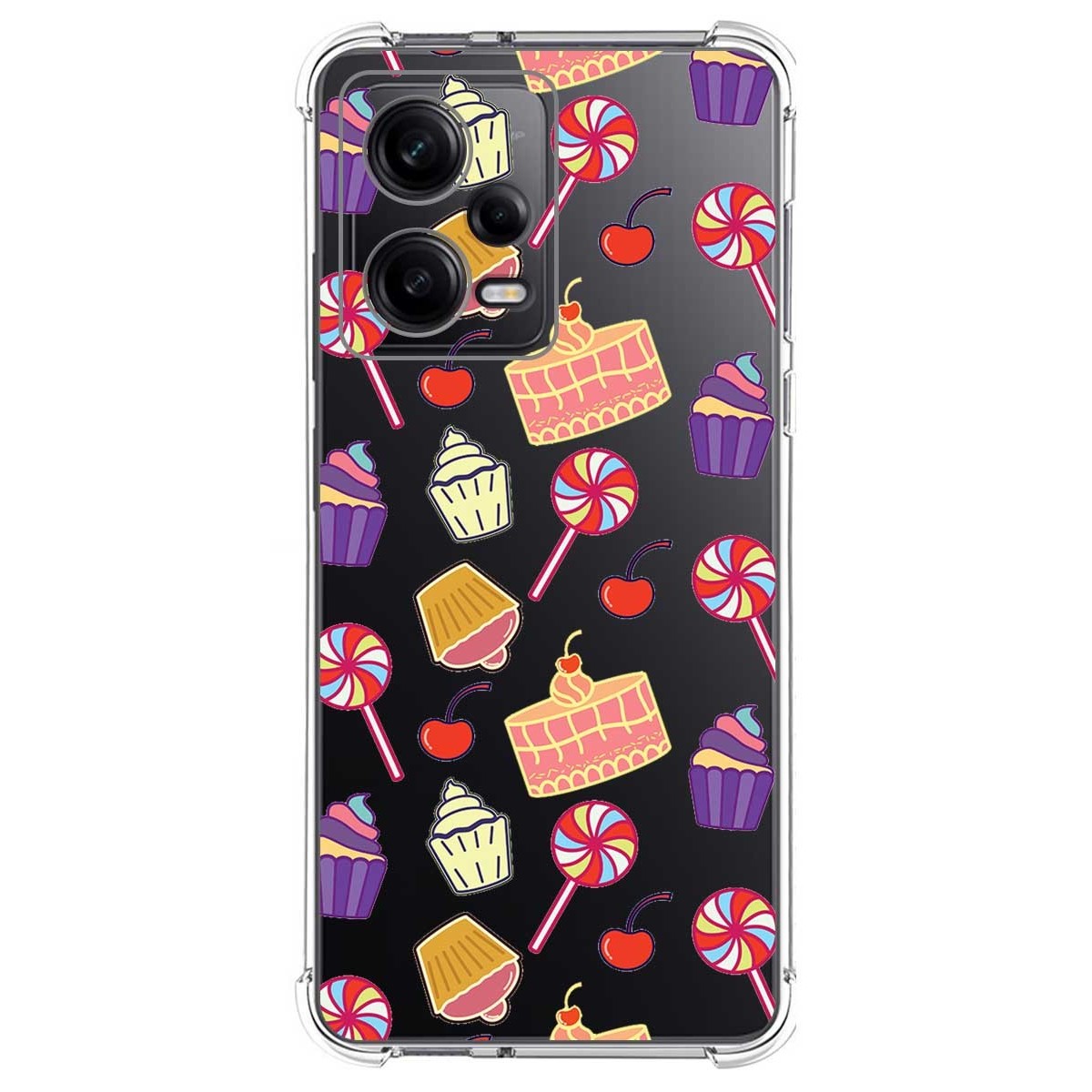 Funda Silicona Antigolpes compatible con Xiaomi Redmi Note 12 Pro 5G diseño Dulces 01 Dibujos