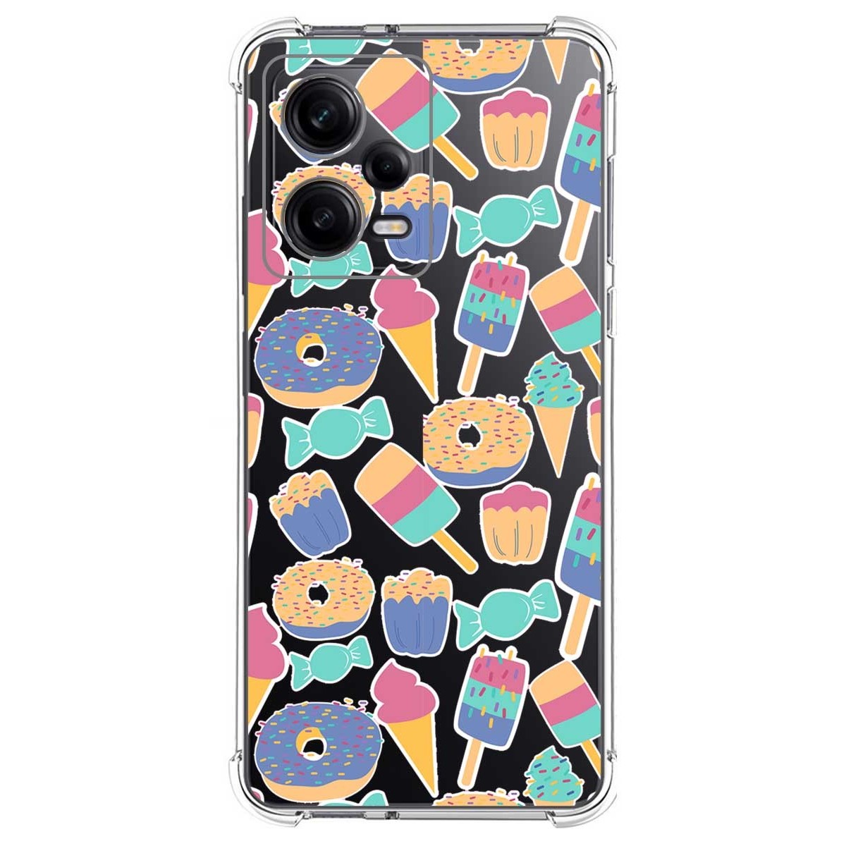 Funda Silicona Antigolpes compatible con Xiaomi Redmi Note 12 Pro 5G diseño Dulces 02 Dibujos
