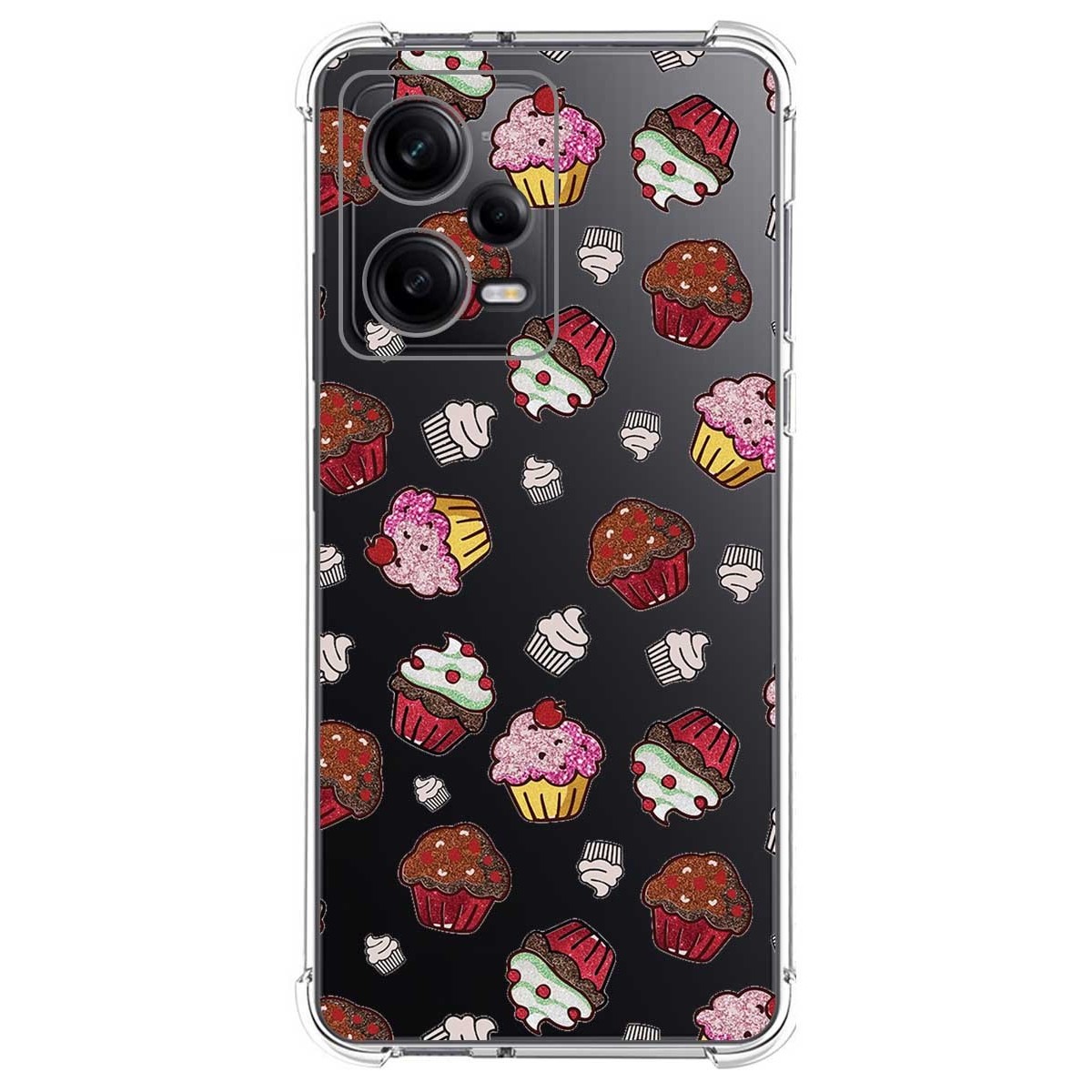 Funda Silicona Antigolpes compatible con Xiaomi Redmi Note 12 Pro 5G diseño Muffins Dibujos